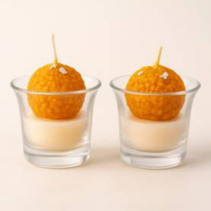Laddu Jar Candle – Kesar Fragrance, Motichoor Inspired Design (Pack of 6)