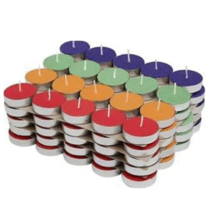 Saveera Soulcrafts Multicolor Tealight Candles – Pack of 50 (Unscented, 2 Hr Burn Time)