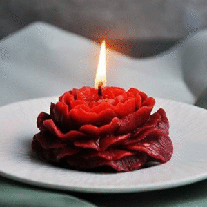 Scented Red Rose Candle – Rose Blossom Fragrance (Pack of 2)